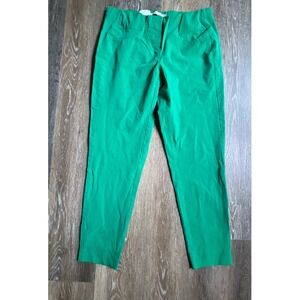 Stehmann Pants Womens 8 Green Cabano-720 Slim Leg High Rise Stretch‎ Trousers